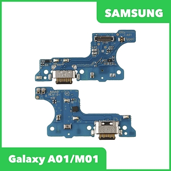 Системный разъем (разъем зарядки) для Samsung Galaxy A01 2020 (A015F) и микрофон